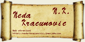 Neda Kračunović vizit kartica
